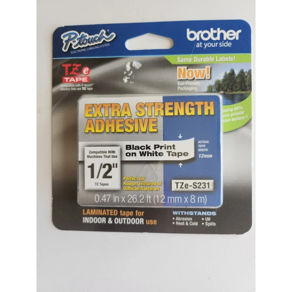 Brother Genuine P-touch TZe-S231 Tape, 1/2